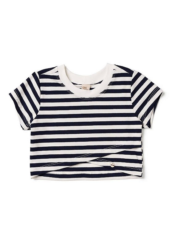 Cropped Listrado Teen