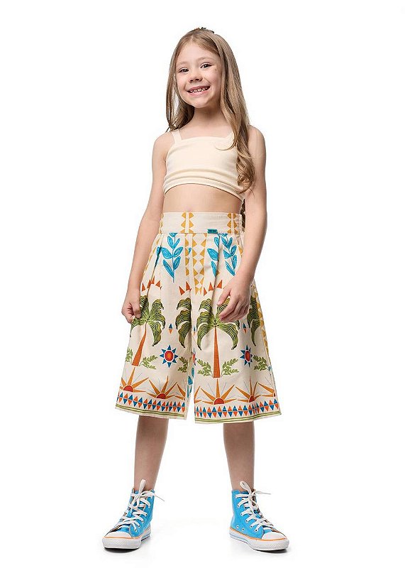 Conjunto Pantacourt E Top Sol