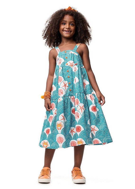 Vestido Midi Ondas Teen