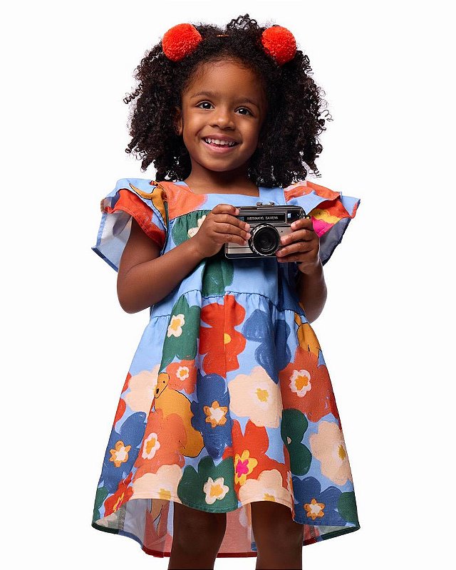 Vestido Floral Giz De Cera