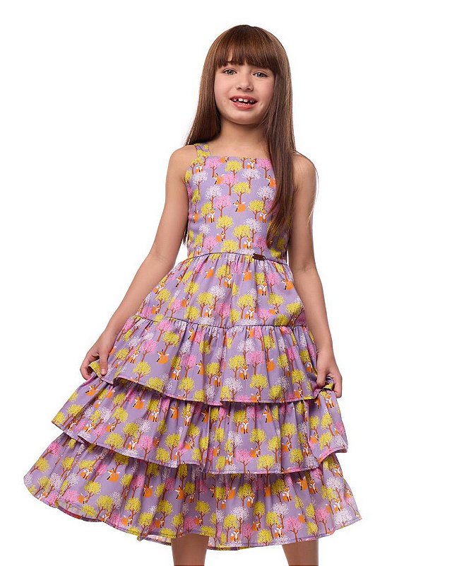Vestido Floresta Dos Ipês Kids