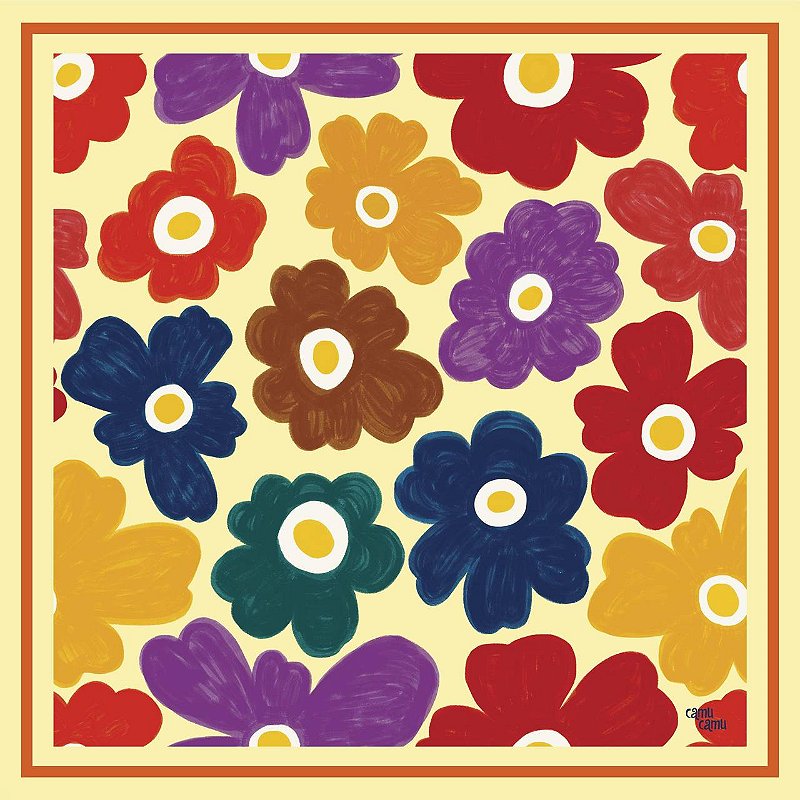 Lenço Estampado Floral