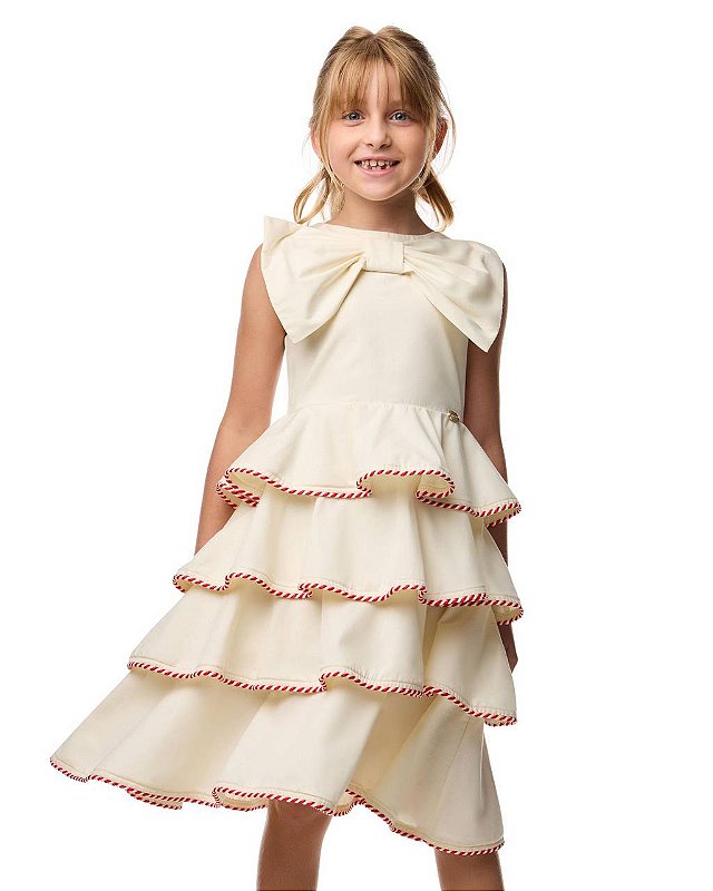 Vestido Suspiro Com Morango Teen