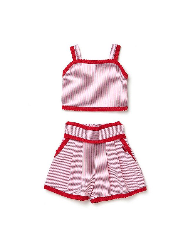 Conjunto Shorts E Top Marina
