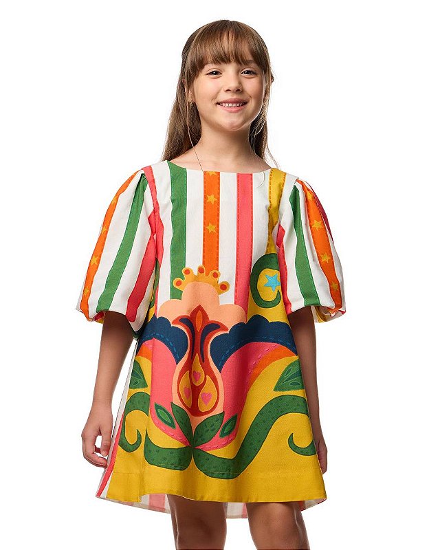 Vestido Magia Com Mangas
