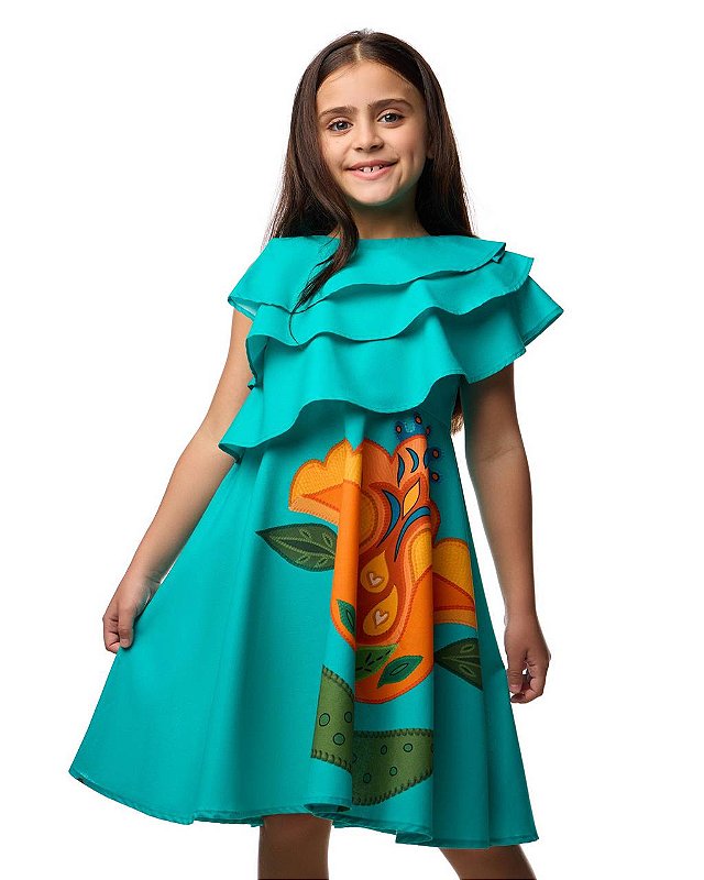 Vestido Babado Felicidade Teen