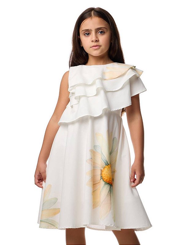 Vestido Babados Esperança Teen