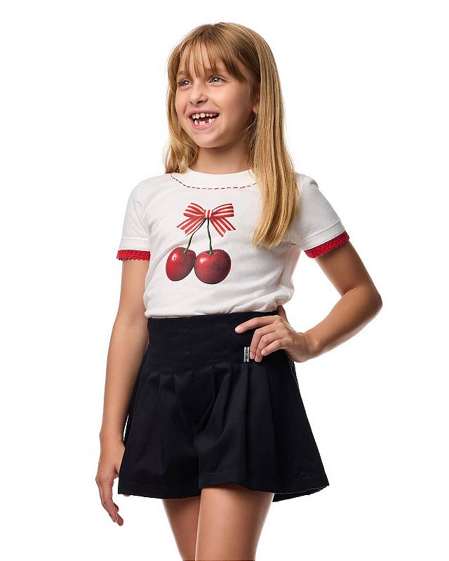 Shorts Saia Em Sarja Kids