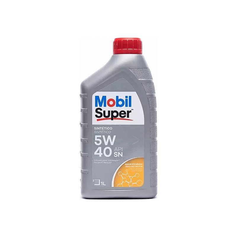 Óleo Lubrificante Mobil Super 5W40 Sintético API SN Plus Mobil 123573 ...