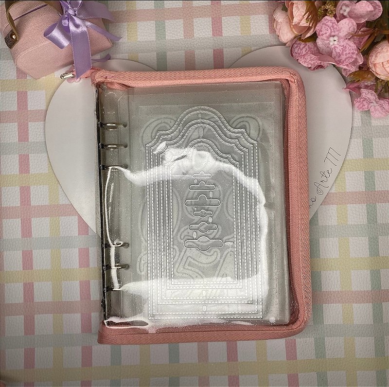 Fichário organizador Rosa