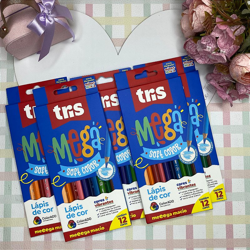 LÁPIS DE COR TRIS SOFT COLOR 12 CORES