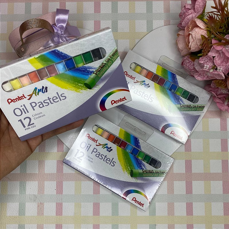 Giz pastel oleoso 12 cores