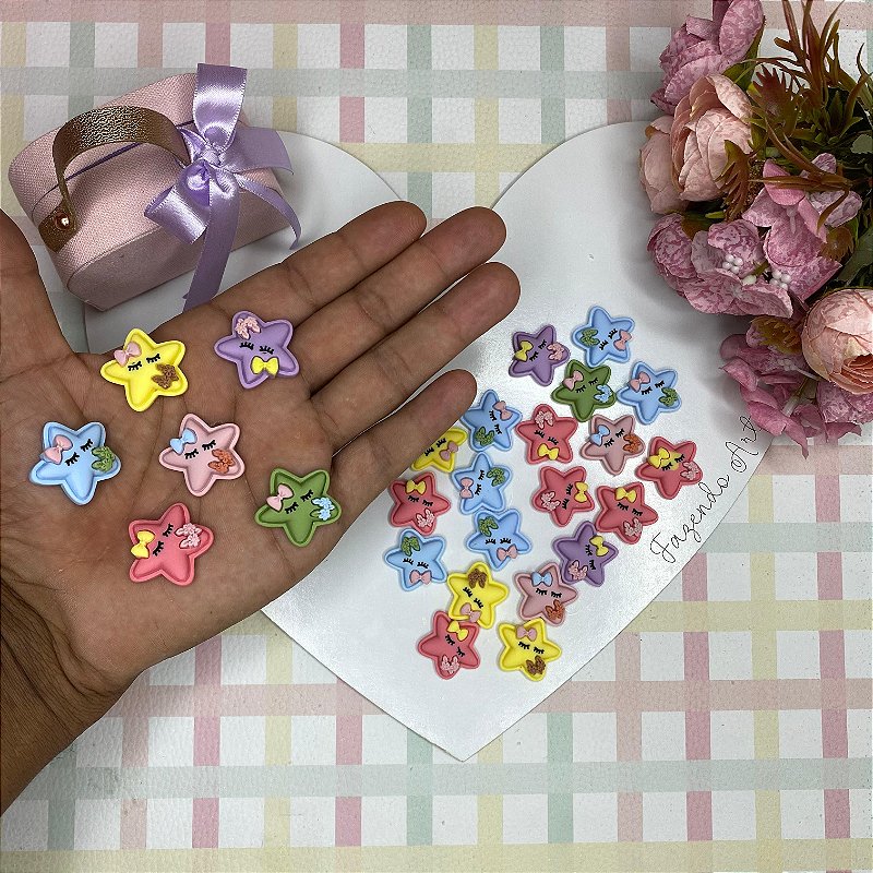 Aplique estrela 10 unidades