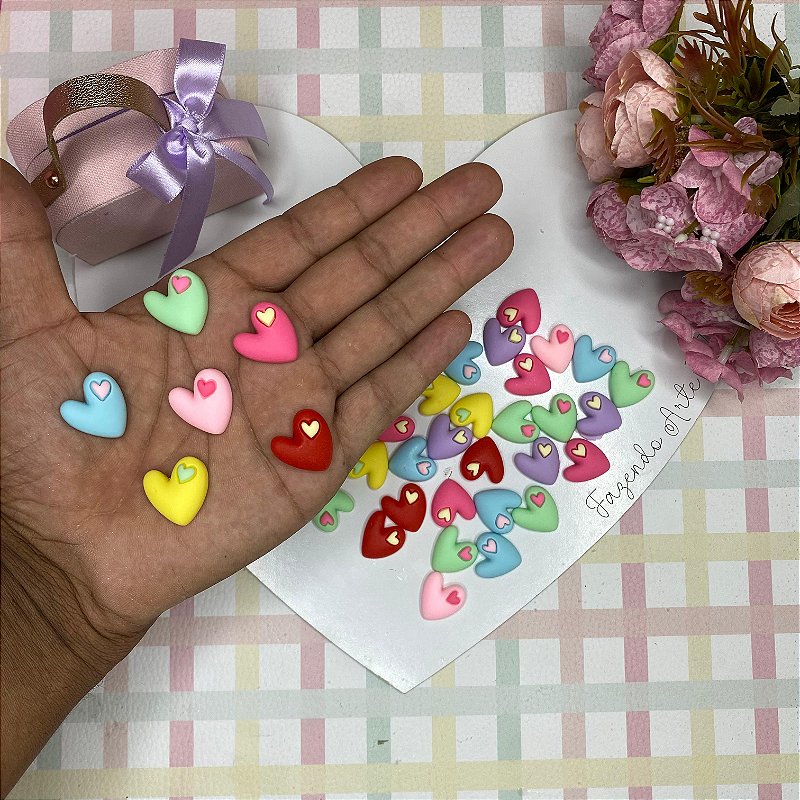 Aplique coração 10 unidades