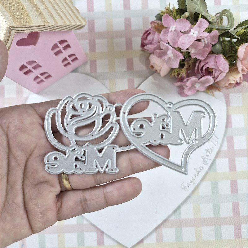 Dia das mães Flor e coração