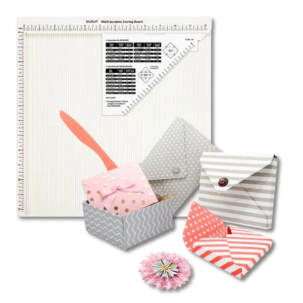 Base para Vinco Scoring Board 31 x 31 cm Sunlit para Scrapbooking, Envelopes e Caixas