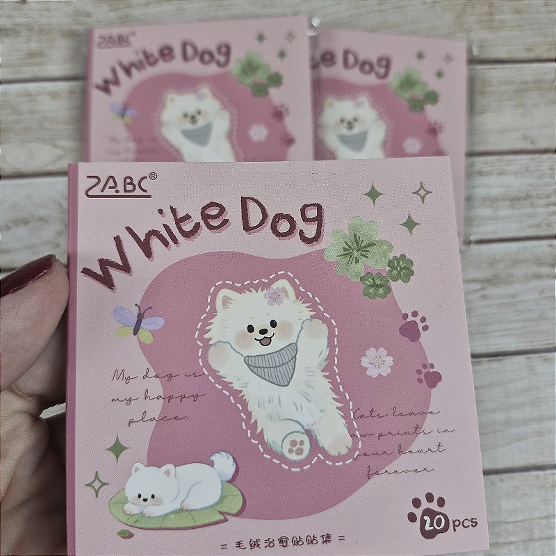 Adesivos 20 pág white dog