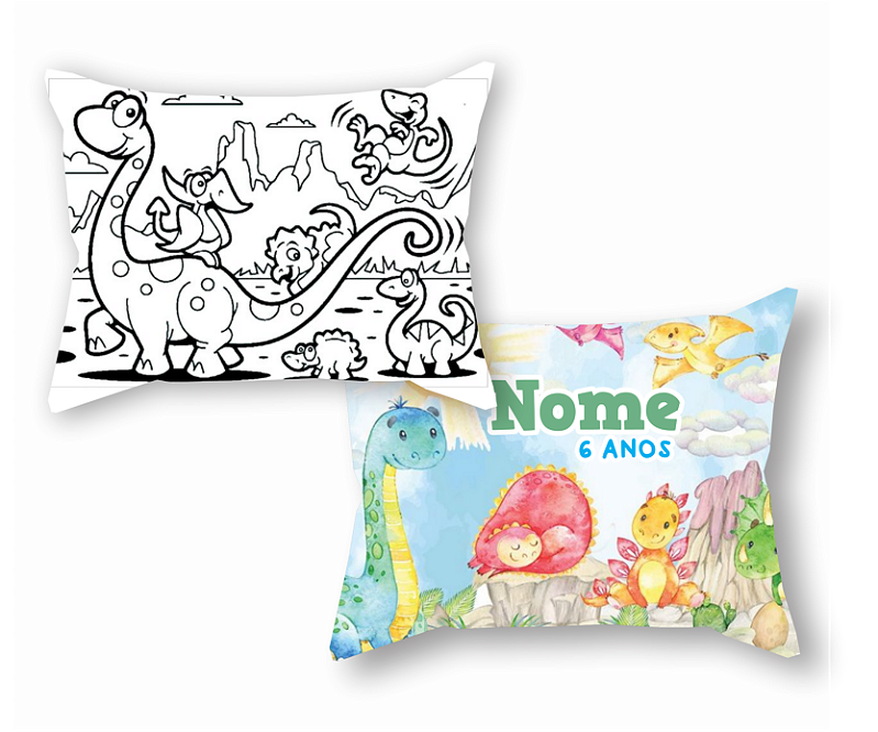Almofada para Colorir Dinossauro