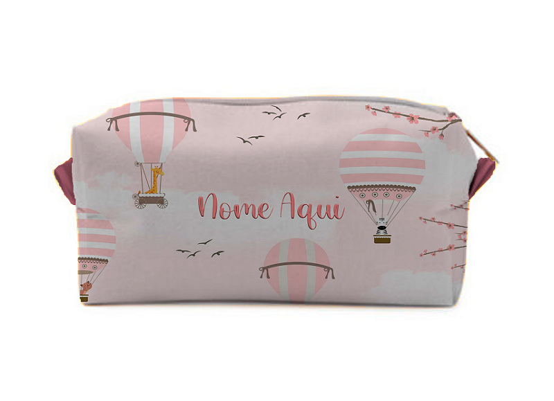 Necessarie Box Grande Balões Rosa