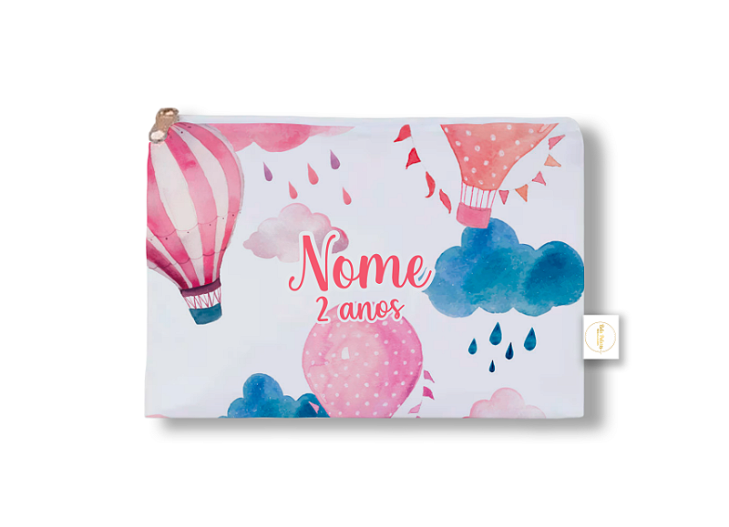 Necessarie Envelope Média Balões Rosa
