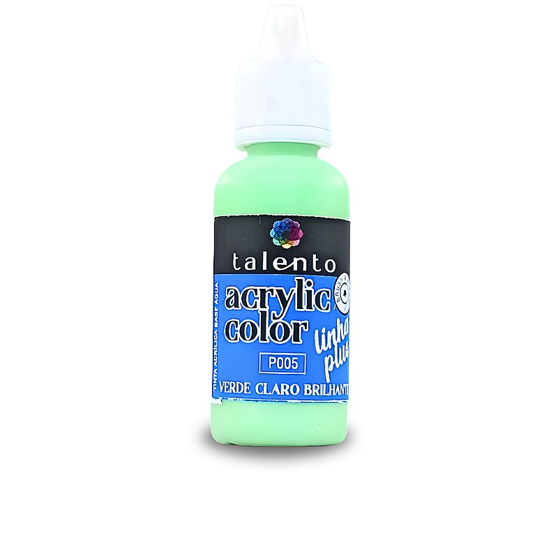 ACRYLIC COLOR P005 -VERDE CLARO BRILHANTE- LINHA PLUS-20ML UND ...