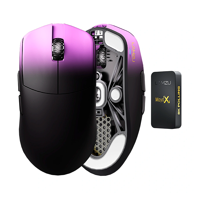 Mouse Gamer Lamzu Maya X 8K 30000 DPI Roxo - Pro Setup - E-Commerce