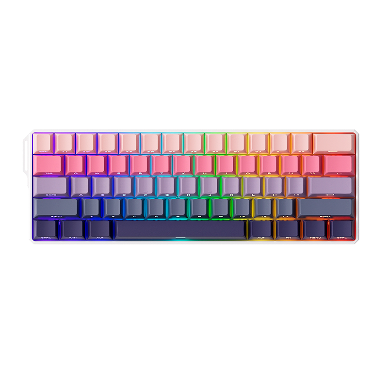 富士通ESPRIMO FMV F60/H3 AIO office2024 Teclado Magnético Gamer Monsgeek Fun60 Ultra Phantom Pink RGB
