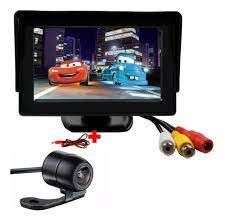 Tela Monitor Veicular 4.3 Video Lcd+ Camera Re Visao Colorida ...