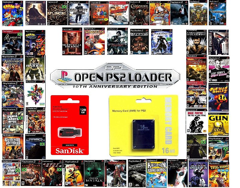 Playstation 2 - Pen Drive com Mais de Mil Jogos para Opl, Jogo de  Videogame Playstation Nunca Usado 87525490