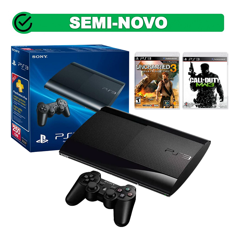 Playstation 3 Super Slim 250gb Edição Limitada Azul Lacrado 