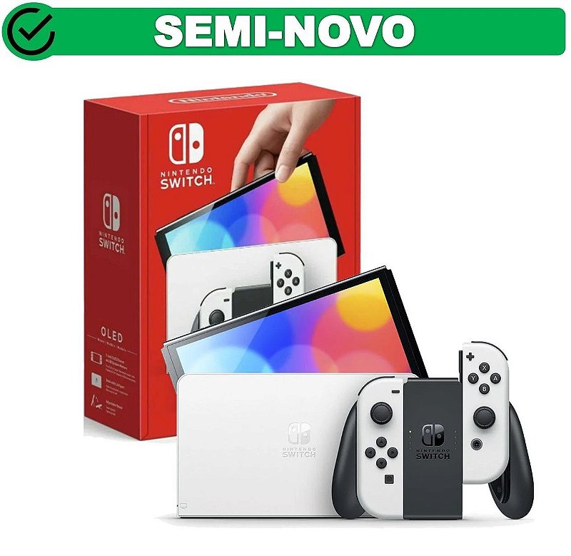 Console Nintendo Switch Oled 64GB Branco - SWITCH OLED (USADO