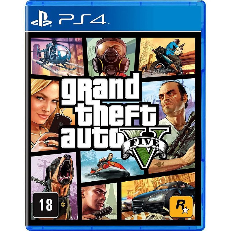 Jogo GTA 5 V Grand Theft Auto V- Ps3 - Midia Fisica - Usado