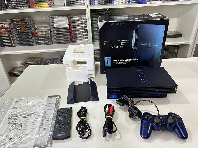 Console Sony Playstation 2 Fat Midnight Blue BB Pack SCPH-50000