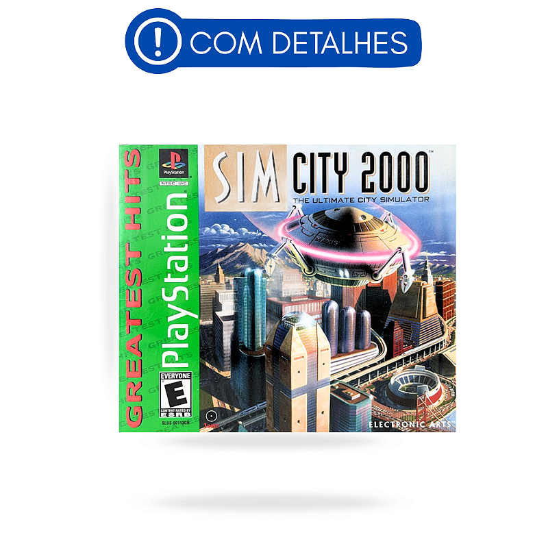 Sim City 2000 GH PS1 Original Americano (Usado com Detalhes) - www