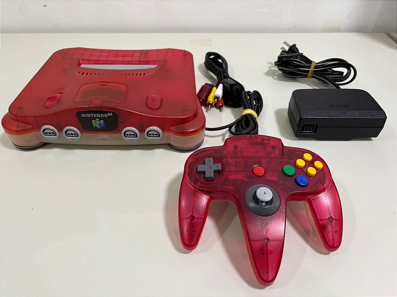 Console Nintendo 64 Clear Red - Nintendo 64 - www.maicongames.com.br