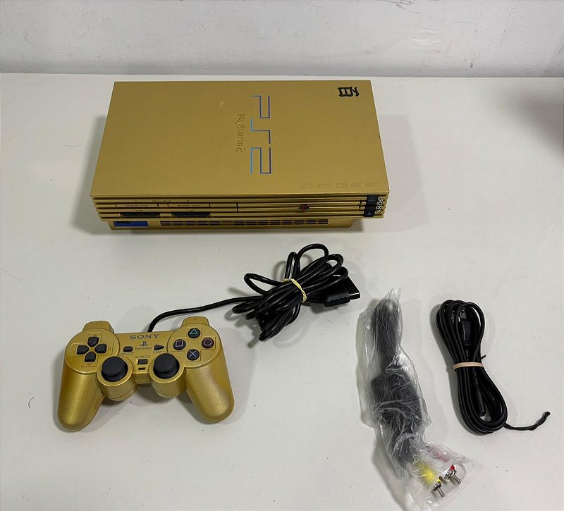 Console PlayStation 2 Fat Ediçâo Gundam Z Gold - PS2 Fat Gundam Z