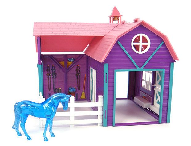 Celeiro Colorido Horse Crazy Barn Stablemates Breyer 1 32 08