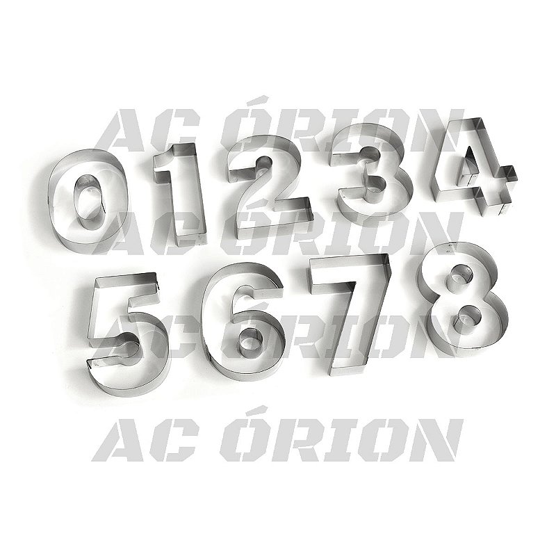 Cortador Números Pequeno 5cm – Kit c/9 cortadores - AC ÓRION - A arte em  suas mãos