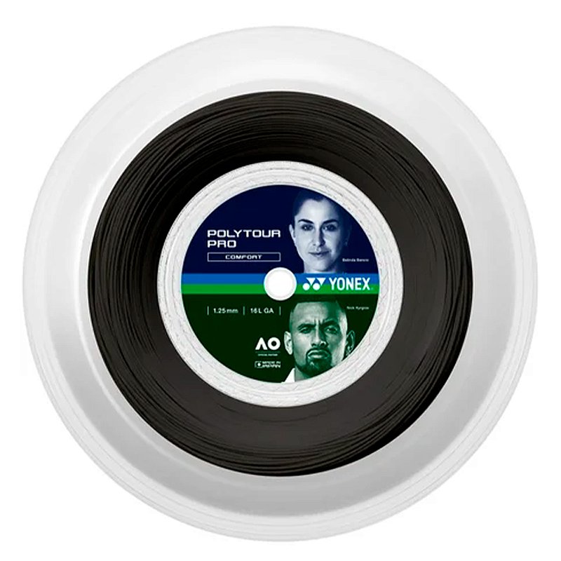 Corda Yonex Poly Tour Pro 1.25 mm Grafite - Rolo 200 metros