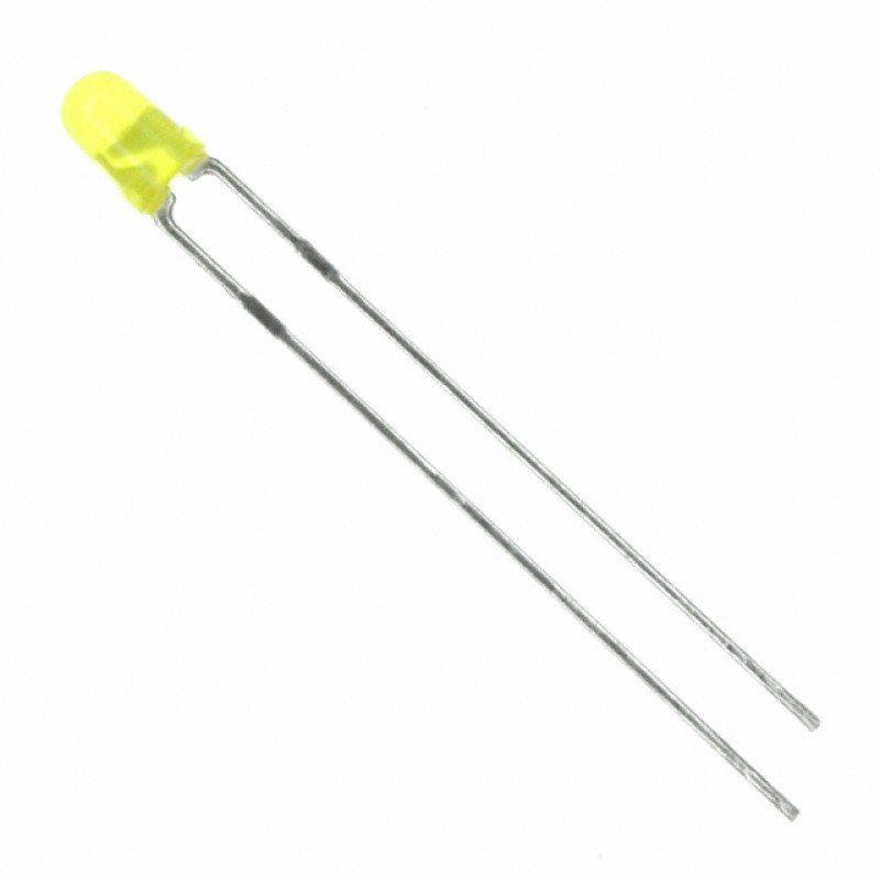 LED Difuso 3mm [AMARELO] - Baú da Eletrônica - Componentes Eletrônicos