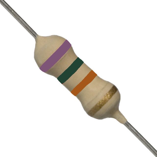 Resistor 75K 5% (1/2W) - Confira Outros Modelos e Valores - Baú da ...