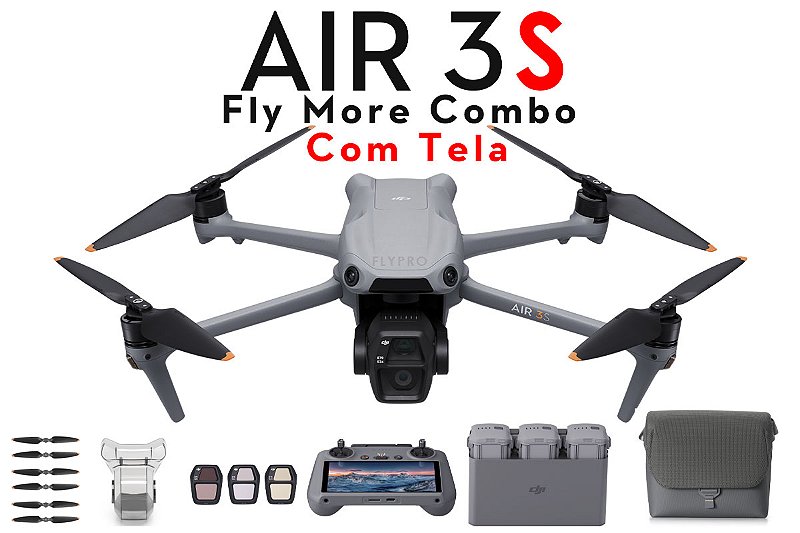 DJI Air 3S Fly More Combo - FlyPro - A melhor loja de Drones do