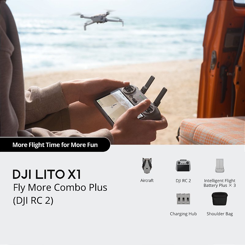 Drone DJI Lito X1 Fly More Combo Plus (Com tela)