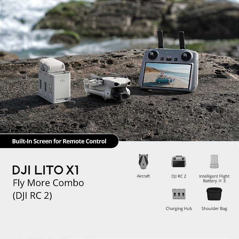 Drone DJI Lito X1 Fly More Combo (Com tela)