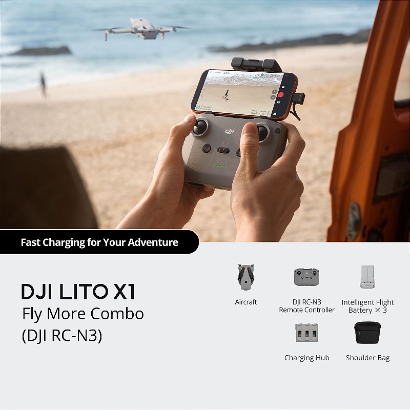 Drone DJI Lito X1 Fly More Combo (Sem tela)