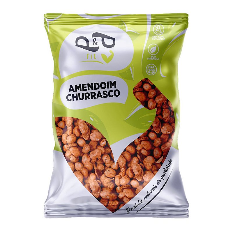 Amendoim Crocante Churrasco - P&P - P&P Fit - A sua loja de