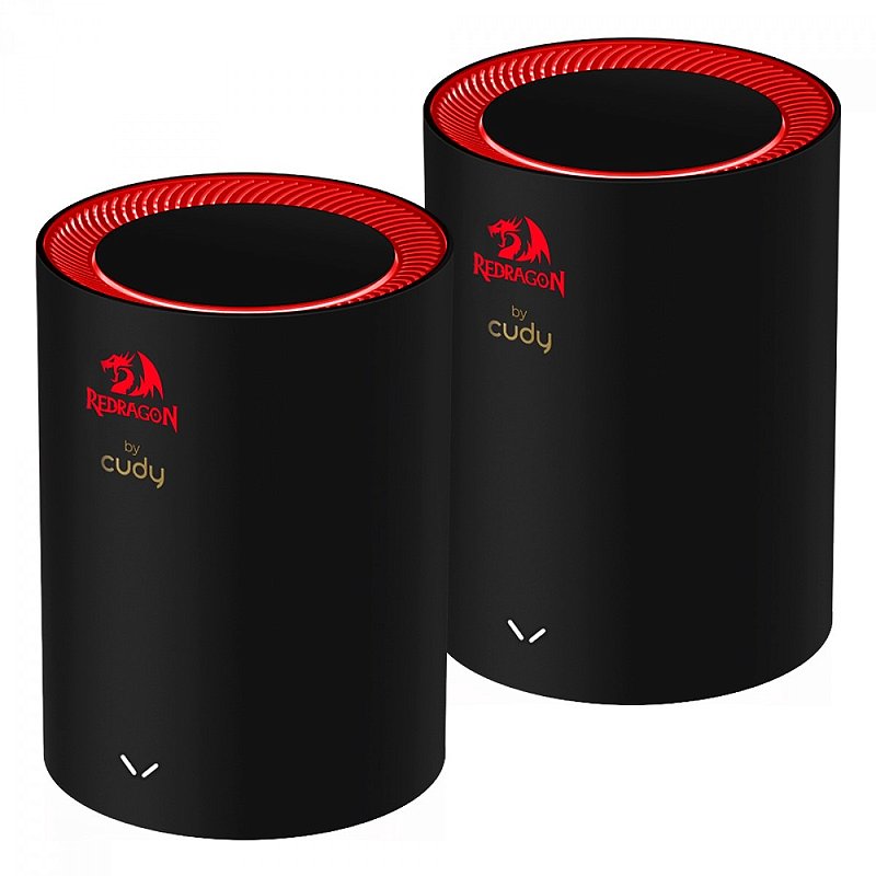 Kit Roteador Mesh Redragon M3000, Wi-Fi 6, Dual-Band, AX3000, Com 2 Un ...