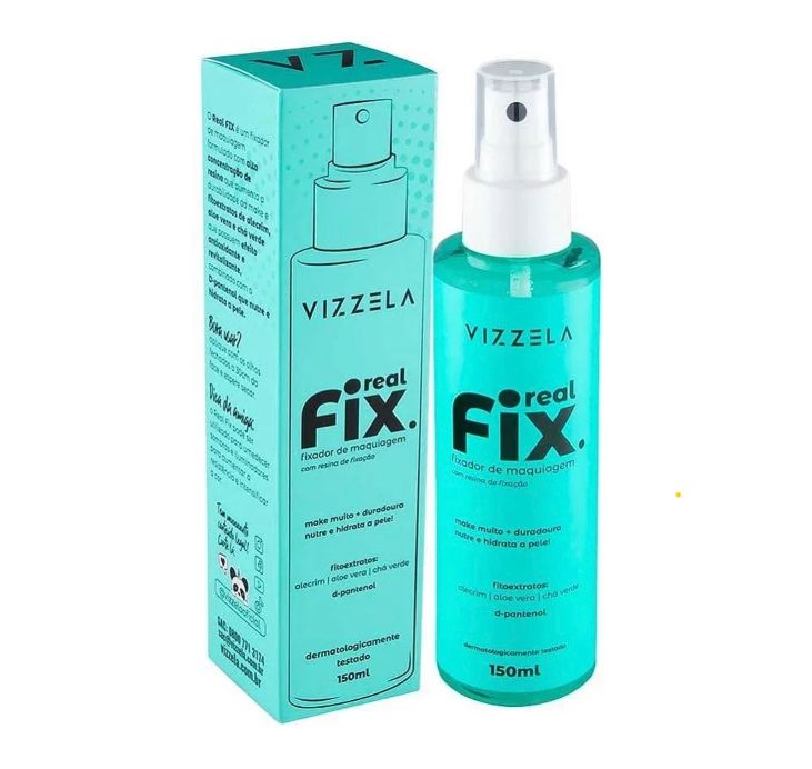 Fixador de Maquiagem Real Fix Vizzela, Mais Vaidosa - Fixador de Maquiagem  Real Fix Vizzela - Vizzela Cosméticos