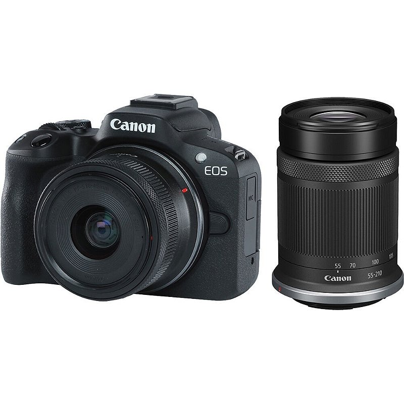 (ほぼ新品)Canon EOS R50 Câmera Mirrorless Canon EOS R50 com Lentes 18-45mm e 55-210mm IS