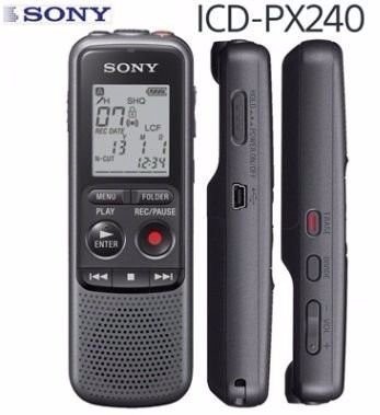 Gravador de Voz e Áudio Digital Sony ICD-PX240 4GB - Backup